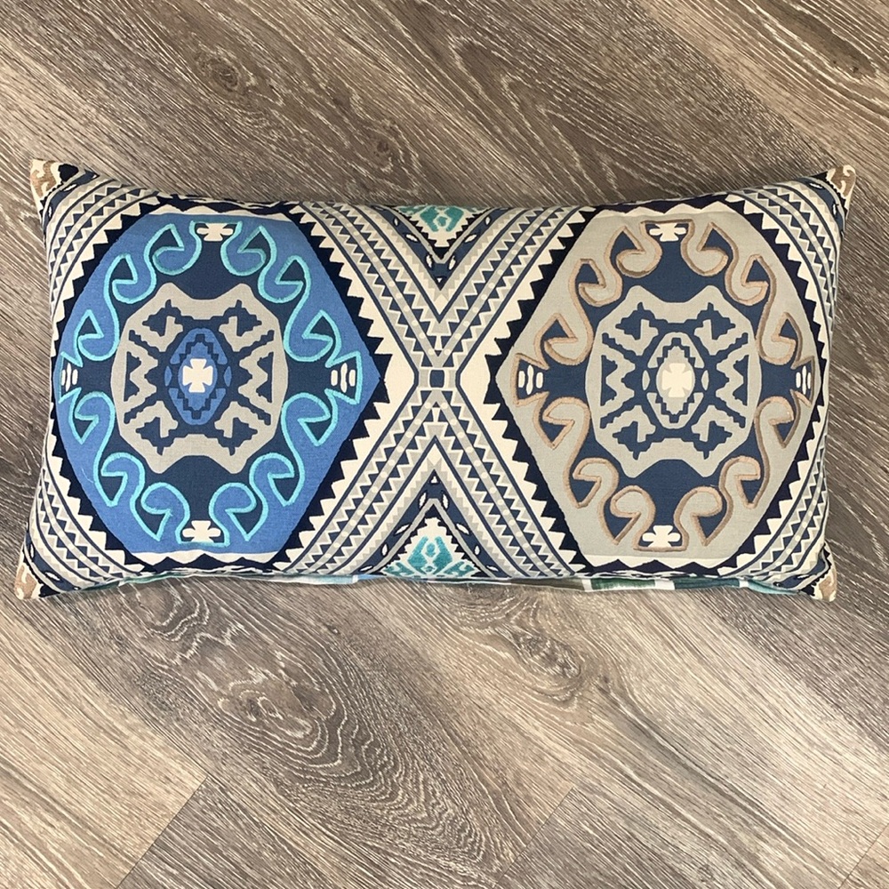 Kravet Designer Custom pillow size 13 x 25 1/2” with soft down/feather insert